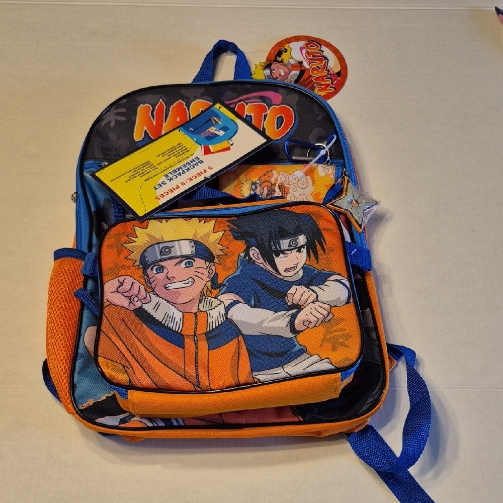 💣Bioworld Naruto Shippuden Group Fight Pose Sasuke Sakura Uzumaki School Travel